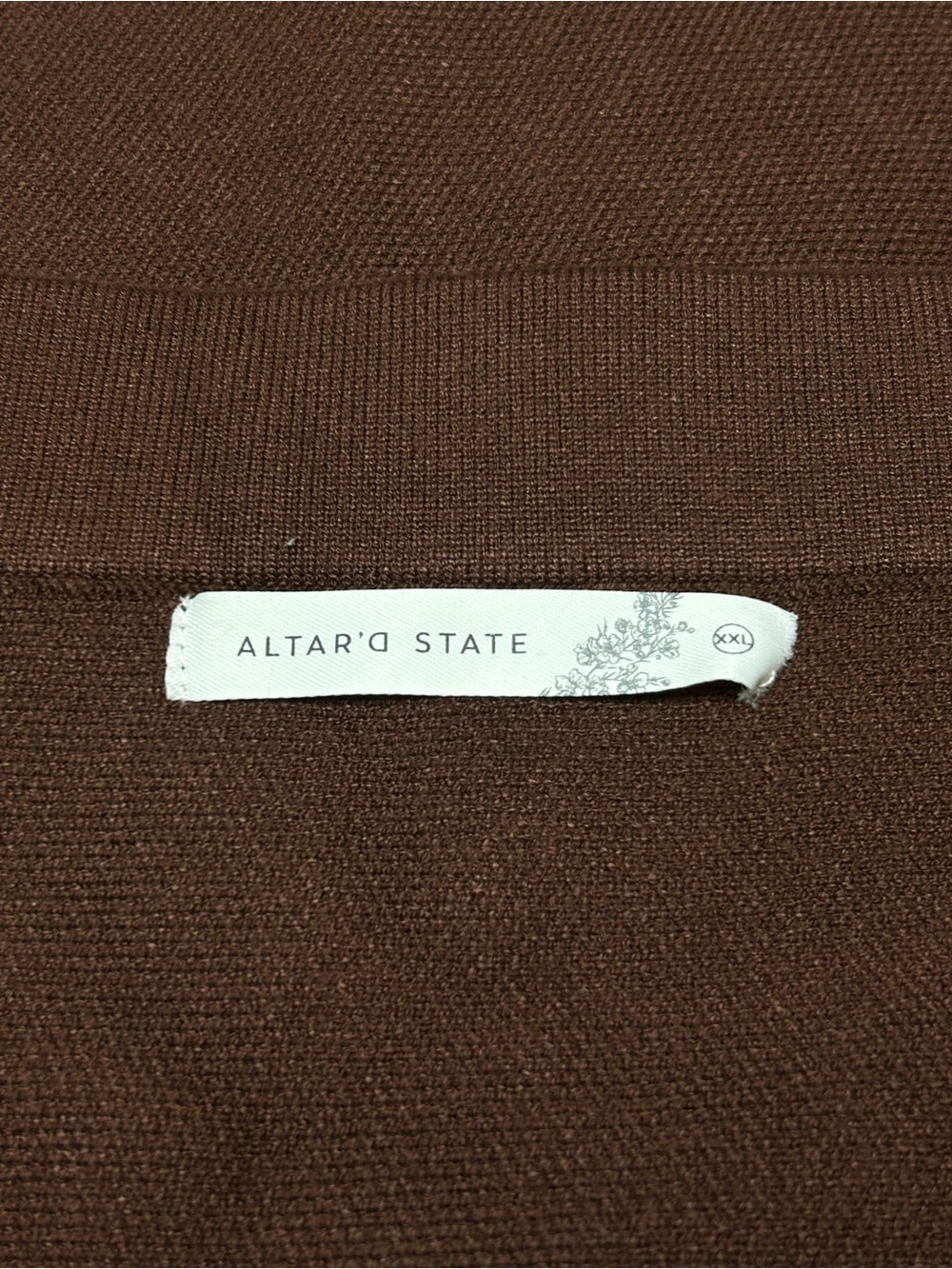 NWT Altar’d State Espresso Brown Mini Skirt XXL | Fall Academia A-Line Skirt - Picture 4 of 7